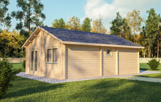 Athlone A Log Cabin 7.2m x 6.2m -  2 Bed